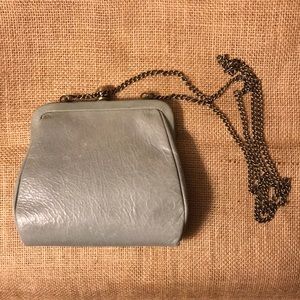 Hobo sea foam green small clutch with chain